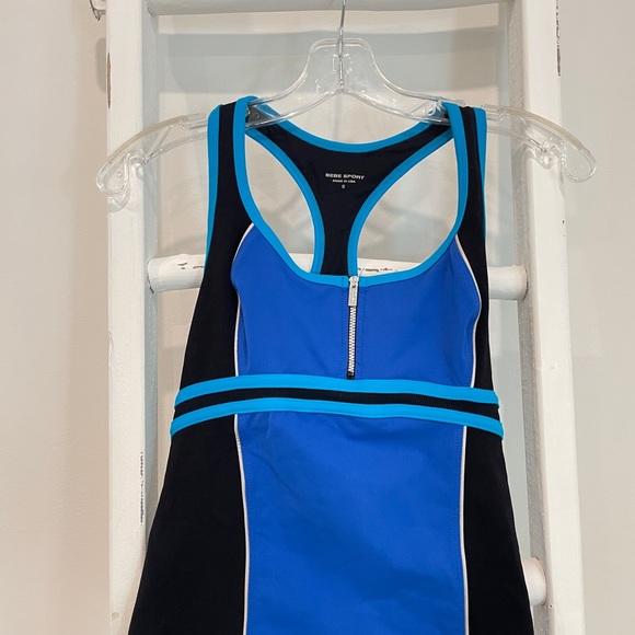 BeBe Sport Vintage Blue Zip Up Top - Picture 2 of 7